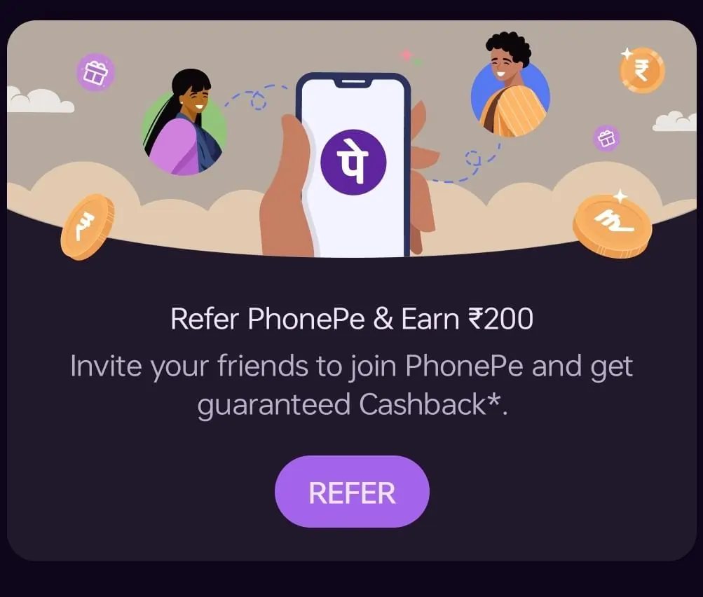refer phonpe and earn rs200