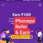 Phonepe Refer and Earn option 2023