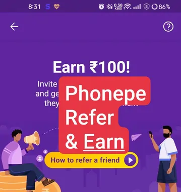 Phonepe Refer and Earn option 2023