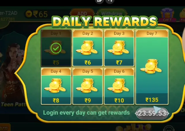 daily reward bonus of the app