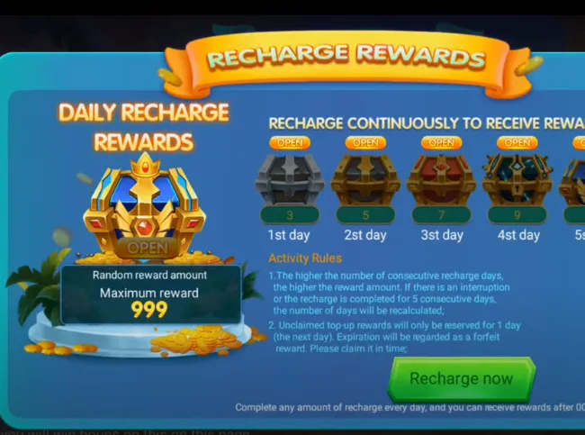 recharge reward offer