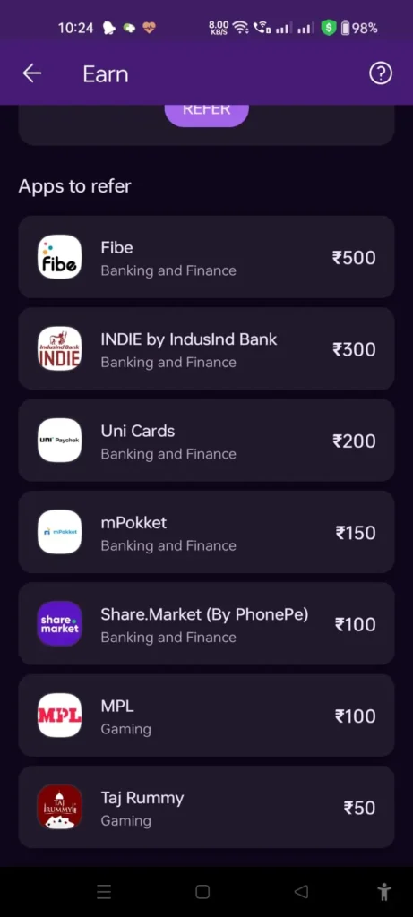 (New) Extra Referral Option on PhonePe App